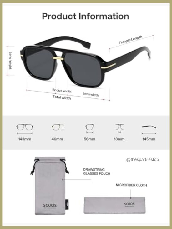 Retro Square Aviator Sunglasses Polarized UV400 TAC Lenses main image 7